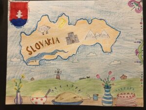 Slovakia Map Drawing